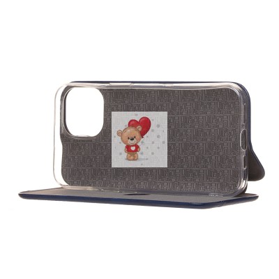 Чехол-книжка для Apple iPhone 15 (открытие вбок) (синий) - BC002 Чехол-книжка для Apple iPhone 15 (открытие вбок) (синий) - BC002