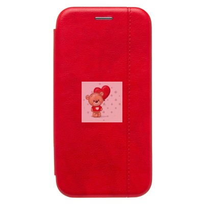 Чехол-книжка для Apple iPhone 15 (открытие вбок) (красный) - BC002