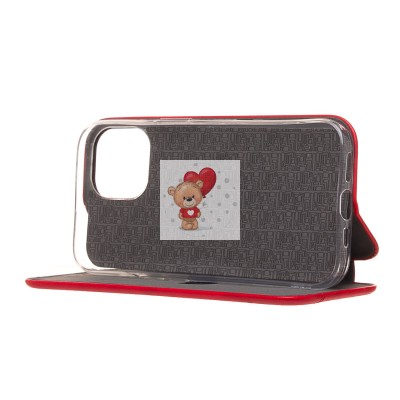 Чехол-книжка для Apple iPhone 15 (открытие вбок) (красный) - BC002