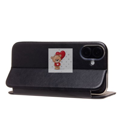 Чехол-книжка для Apple iPhone 16 Plus (черный) - BC002