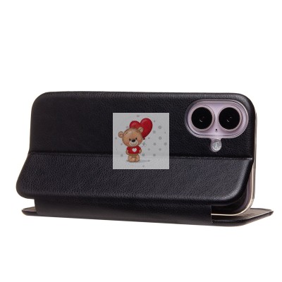 Чехол-книжка для Apple iPhone 16 (черный) - BC002