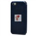 Чехол-книжка для Apple iPhone 5 (синий) открытие вбок - BC002