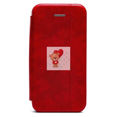 Чехол-книжка для Apple iPhone 5 (красный) открытие вбок - BC002