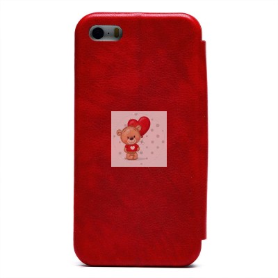 Чехол-книжка для Apple iPhone 5 (красный) открытие вбок - BC002 Чехол-книжка для Apple iPhone 5 (красный) открытие вбок - BC002
