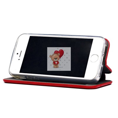 Чехол-книжка для Apple iPhone 5 (красный) открытие вбок - BC002 Чехол-книжка для Apple iPhone 5 (красный) открытие вбок - BC002