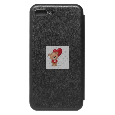 Чехол-книжка для Apple iPhone 7 Plus (черный) открытие вбок - BC002