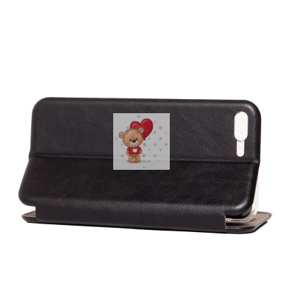 Чехол-книжка для Apple iPhone 7 Plus (черный) открытие вбок - BC002