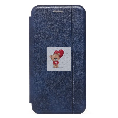 Чехол-книжка для Apple iPhone 8 (синий) открытие вбок - BC002