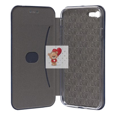 Чехол-книжка для Apple iPhone SE 2020 (синий) открытие вбок - BC002