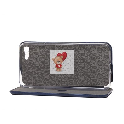 Чехол-книжка для Apple iPhone SE 2020 (синий) открытие вбок - BC002