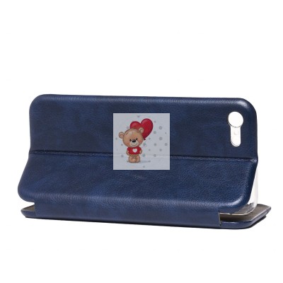 Чехол-книжка для Apple iPhone SE 2020 (синий) открытие вбок - BC002