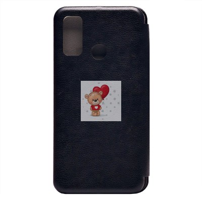 Чехол-книжка для Huawei Honor 10 Lite (черный) открытие вбок - BC002