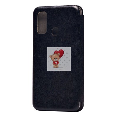 Чехол-книжка для Huawei Honor 10 Lite (черный) открытие вбок - BC002