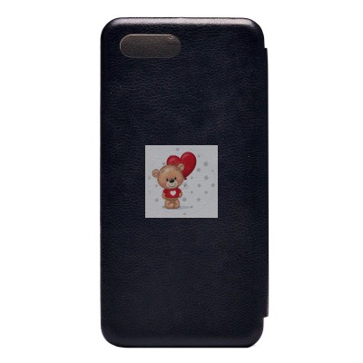 Чехол-книжка для Huawei Honor 10 (черный) открытие вбок - BC002