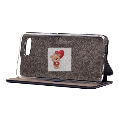 Чехол-книжка для Huawei Honor 10 (черный) открытие вбок - BC002