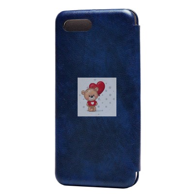 Чехол-книжка для Huawei Honor 10 (синий) открытие вбок - BC002