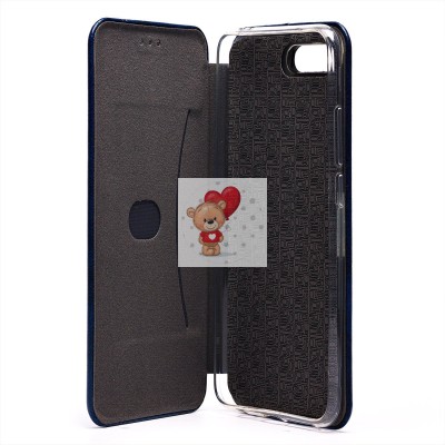 Чехол-книжка для Huawei Honor 10 (синий) открытие вбок - BC002