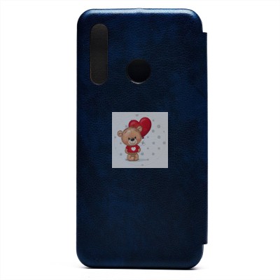 Чехол-книжка для Huawei Honor 20 lite Global (синий) открытие вбок - BC002