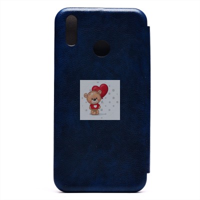 Чехол-книжка для Huawei Honor 8X (синий) открытие вбок - BC002