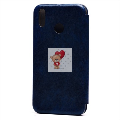 Чехол-книжка для Huawei Honor 8X (синий) открытие вбок - BC002