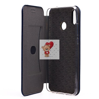 Чехол-книжка для Huawei Honor 8X (синий) открытие вбок - BC002