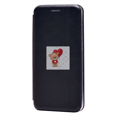 Чехол-книжка для Huawei Honor 9 Lite (черный) открытие вбок - BC002