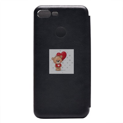 Чехол-книжка для Huawei Honor 9 Lite (черный) открытие вбок - BC002