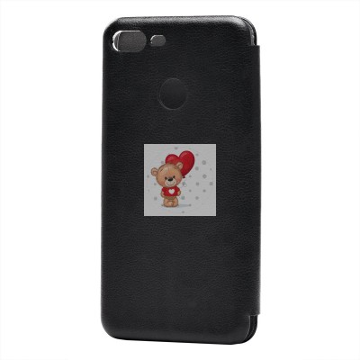 Чехол-книжка для Huawei Honor 9 Lite (черный) открытие вбок - BC002