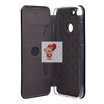 Чехол-книжка для Huawei Honor 9 Lite (черный) открытие вбок - BC002