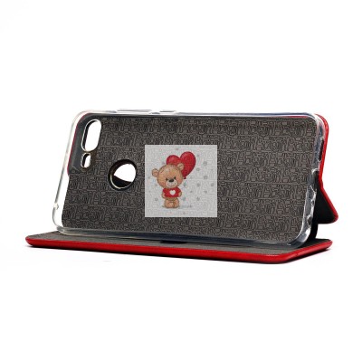 Чехол-книжка для Huawei Honor 9 Lite (красный) открытие вбок - BC002 Чехол-книжка для Huawei Honor 9 Lite (красный) открытие вбок - BC002