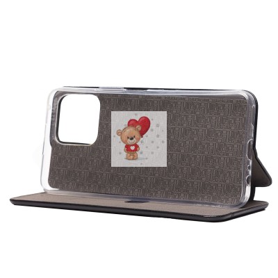 Чехол-книжка для Huawei Honor X8 открытие вбок (черный) - BC002