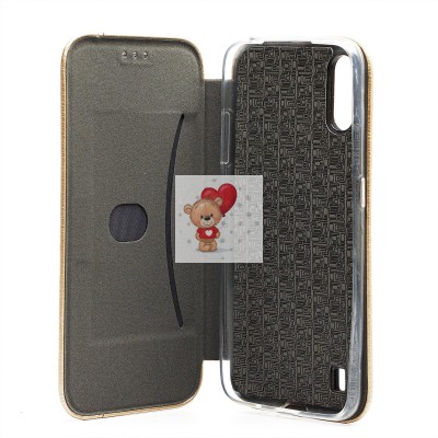 Чехол-книжка для Samsung A015 Galaxy A01 (золотой) открытие вбок - BC002 Чехол-книжка для Samsung A015 Galaxy A01 (золотой) открытие вбок - BC002