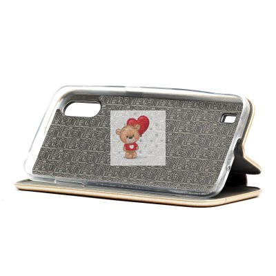 Чехол-книжка для Samsung A015 Galaxy A01 (золотой) открытие вбок - BC002 Чехол-книжка для Samsung A015 Galaxy A01 (золотой) открытие вбок - BC002