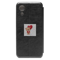 Чехол-книжка для Samsung A032 Galaxy A03 Core открытие вбок (черный) - BC002
