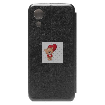 Чехол-книжка для Samsung A032 Galaxy A03 Core открытие вбок (черный) - BC002