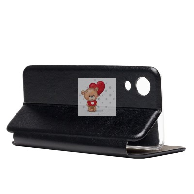 Чехол-книжка для Samsung A032 Galaxy A03 Core открытие вбок (черный) - BC002