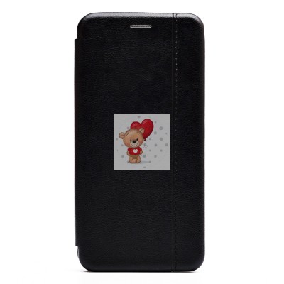 Чехол-книжка для Samsung A125 Galaxy A12 (черный) открытие вбок - BC002