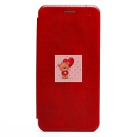 Чехол-книжка для Samsung A125 Galaxy A12 (красный) открытие вбок - BC002