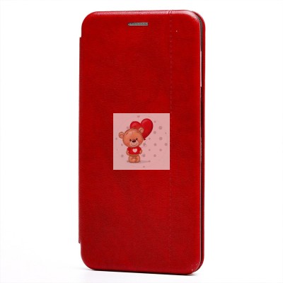 Чехол-книжка для Samsung A125 Galaxy A12 (красный) открытие вбок - BC002
