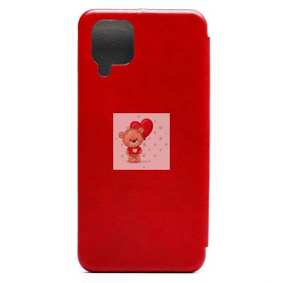 Чехол-книжка для Samsung A125 Galaxy A12 (красный) открытие вбок - BC002