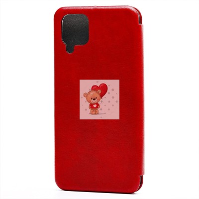 Чехол-книжка для Samsung A125 Galaxy A12 (красный) открытие вбок - BC002