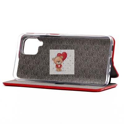 Чехол-книжка для Samsung A125 Galaxy A12 (красный) открытие вбок - BC002