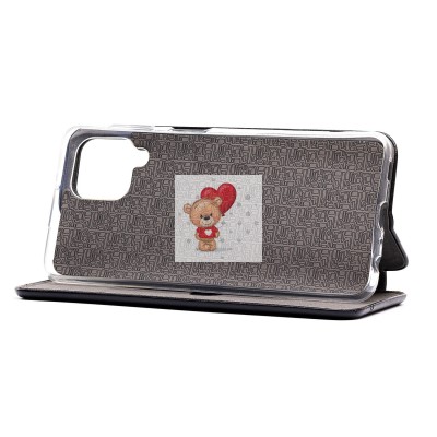 Чехол-книжка для Samsung M225 Galaxy M22 открытие вбок .. (черный) - BC002