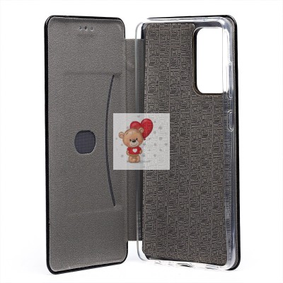 Чехол-книжка для Samsung A525 Galaxy A52 (черный) открытие вбок - BC002