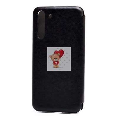 Чехол-книжка для Samsung G991 Galaxy S21 открытие вбок (черный) - BC002