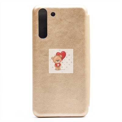 Чехол-книжка для Samsung G991 Galaxy S21 открытие вбок (золотой) - BC002