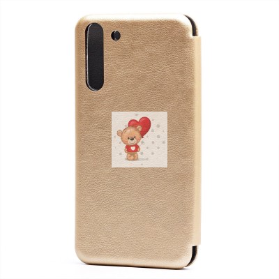 Чехол-книжка для Samsung G991 Galaxy S21 открытие вбок (золотой) - BC002