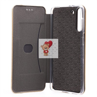 Чехол-книжка для Samsung G991 Galaxy S21 открытие вбок (золотой) - BC002