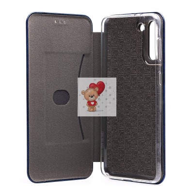 Чехол-книжка для Samsung G996 Galaxy S21+ (синий) открытие вбок (синий) - BC002