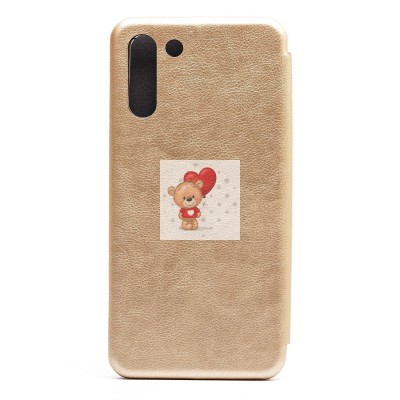 Чехол-книжка для Samsung G996 Galaxy S21+ (золотой) открытие вбок (золотой) - BC002